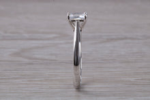 Load image into Gallery viewer, Half carat Certified Emerald cut Diamond Solitaire Engagement Ring