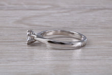 Load image into Gallery viewer, Minimalistic Petite and Simple Diamond set Platinum Solitaire