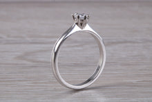 Load image into Gallery viewer, Minimalistic Petite and Simple Diamond set Platinum Solitaire