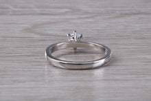 Load image into Gallery viewer, Minimalistic Petite and Simple Diamond set Platinum Solitaire
