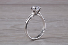 Load image into Gallery viewer, Chunky Platinum One carat Moissanite Diamond Solitaire