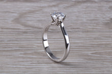 Load image into Gallery viewer, Chunky Platinum One carat Moissanite Diamond Solitaire