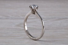 Load image into Gallery viewer, Petite Hlaf carat Moissanite Diamond set Solitaire
