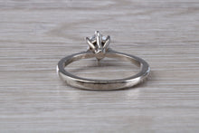 Load image into Gallery viewer, Petite Hlaf carat Moissanite Diamond set Solitaire
