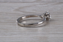 Load image into Gallery viewer, Petite Hlaf carat Moissanite Diamond set Solitaire