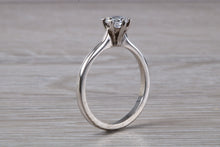 Load image into Gallery viewer, Petite Hlaf carat Moissanite Diamond set Solitaire