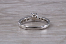 Load image into Gallery viewer, Petite Twist Shank Diamond Engagement Ring