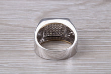 Load image into Gallery viewer, Dressy Gents Diamond set Pinky Finger Signet Ring