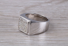 Load image into Gallery viewer, Dressy Gents Diamond set Pinky Finger Signet Ring