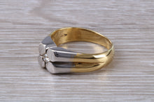 Load image into Gallery viewer, Gents Two Tone 18ct Gold Diamond set Signet Ring