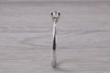 Load image into Gallery viewer, Petite and Simple Diamond set Platinum Solitaire