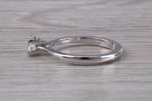 Load image into Gallery viewer, Petite and Simple Diamond set Platinum Solitaire