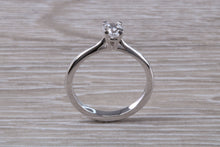 Load image into Gallery viewer, Petite and Simple Diamond set Platinum Solitaire