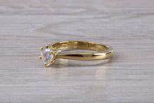 Load image into Gallery viewer, Petite six claw Diamond solitaire, Classic style with Half carat Diamond