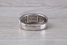 Load image into Gallery viewer, Three Row, 5 mm wide Diamond set Ring