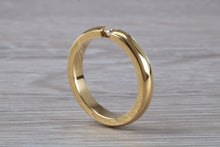 Load image into Gallery viewer, Chunky Yellow Gold Tension set Diamond Band