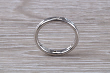 Load image into Gallery viewer, 3 mm Platinum Diamond set Band, six Diamonds spaced out all around Band