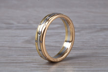 Load image into Gallery viewer, Three Tone Diamond set Wedding Band