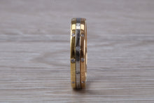 Load image into Gallery viewer, Three Tone Diamond set Wedding Band
