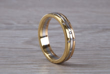 Load image into Gallery viewer, Beautiful Diamonds set 18ct Yellow Gold, 18ct Rose Gold and Platinum Band