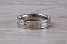 Load image into Gallery viewer, Half Circle set Double Row Princess cut Diamond set Band