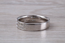 Load image into Gallery viewer, Half Circle set Double Row Princess cut Diamond set Band