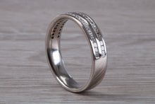 Load image into Gallery viewer, Half Circle set Double Row Princess cut Diamond set Band