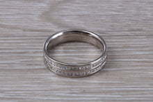 Load image into Gallery viewer, Half Circle set Double Row Princess cut Diamond set Band