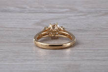 Load image into Gallery viewer, Art Deco Diamond Engagement Ring, Certified Diamond Complimented in 18ct Yellow Gold