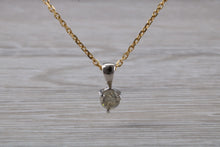 Load image into Gallery viewer, Simple and Elegant Diamond Solitaire set Two Tone Gold Necklace