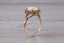 Load image into Gallery viewer, Oval cut Natural Opal set Yellow Gold Ring