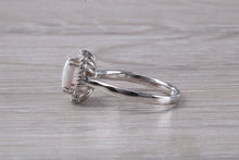 Load image into Gallery viewer, Fiery Natural Opal and Diamonds set White Gold Ring