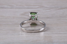 Load image into Gallery viewer, 1.50 carat Stunning Emerald Cut Green Tourmaline Ring