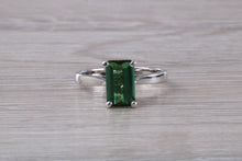 Load image into Gallery viewer, 1.50 carat Stunning Emerald Cut Green Tourmaline Ring