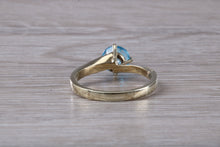 Load image into Gallery viewer, Blue Topaz and Diamond set White Gold Ring