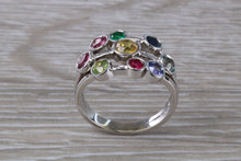 Load image into Gallery viewer, Multi Gemstone set 13 mm wide Bubble Ring