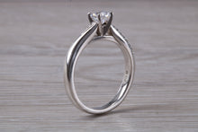 Load image into Gallery viewer, Curved Chunky Diamond set Platinum Engagement Ring