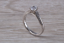 Load image into Gallery viewer, Curved Chunky Diamond set Platinum Engagement Ring