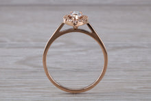 Load image into Gallery viewer, Teardrop cut Halo Diamond set 18ct Rose Gold Ring