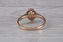 Load image into Gallery viewer, Teardrop cut Halo Diamond set 18ct Rose Gold Ring