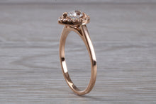 Load image into Gallery viewer, Teardrop cut Halo Diamond set 18ct Rose Gold Ring