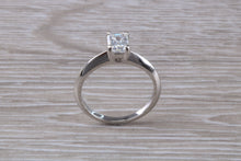 Load image into Gallery viewer, Emerald cut Diamond set Platinum Solitaire