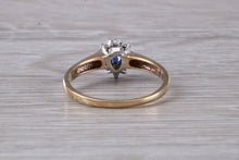 Load image into Gallery viewer, Petite Blue Sapphire and Diamond set Ring