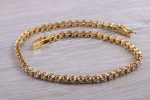 Load image into Gallery viewer, Two carat Diamond set 18ct Yellow Gold Tennis Bracelet