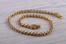 Load image into Gallery viewer, Two carat Diamond set 18ct Yellow Gold Tennis Bracelet