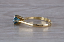 Load image into Gallery viewer, One carat London Blue Topaz set 18ct Yellow Gold Ring