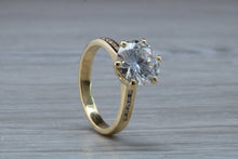 Load image into Gallery viewer, Three carat Moissanite Diamond with Natural Diamonds set 18ct Gold Ring