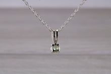 Load image into Gallery viewer, Natural Peridot Gemstone set Silver Necklace