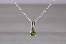 Load image into Gallery viewer, Natural Peridot Gemstone set Silver Necklace