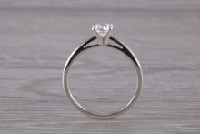 Load image into Gallery viewer, Silver solitaire ring set with beautiful round Diamond white Cubic Zirconia